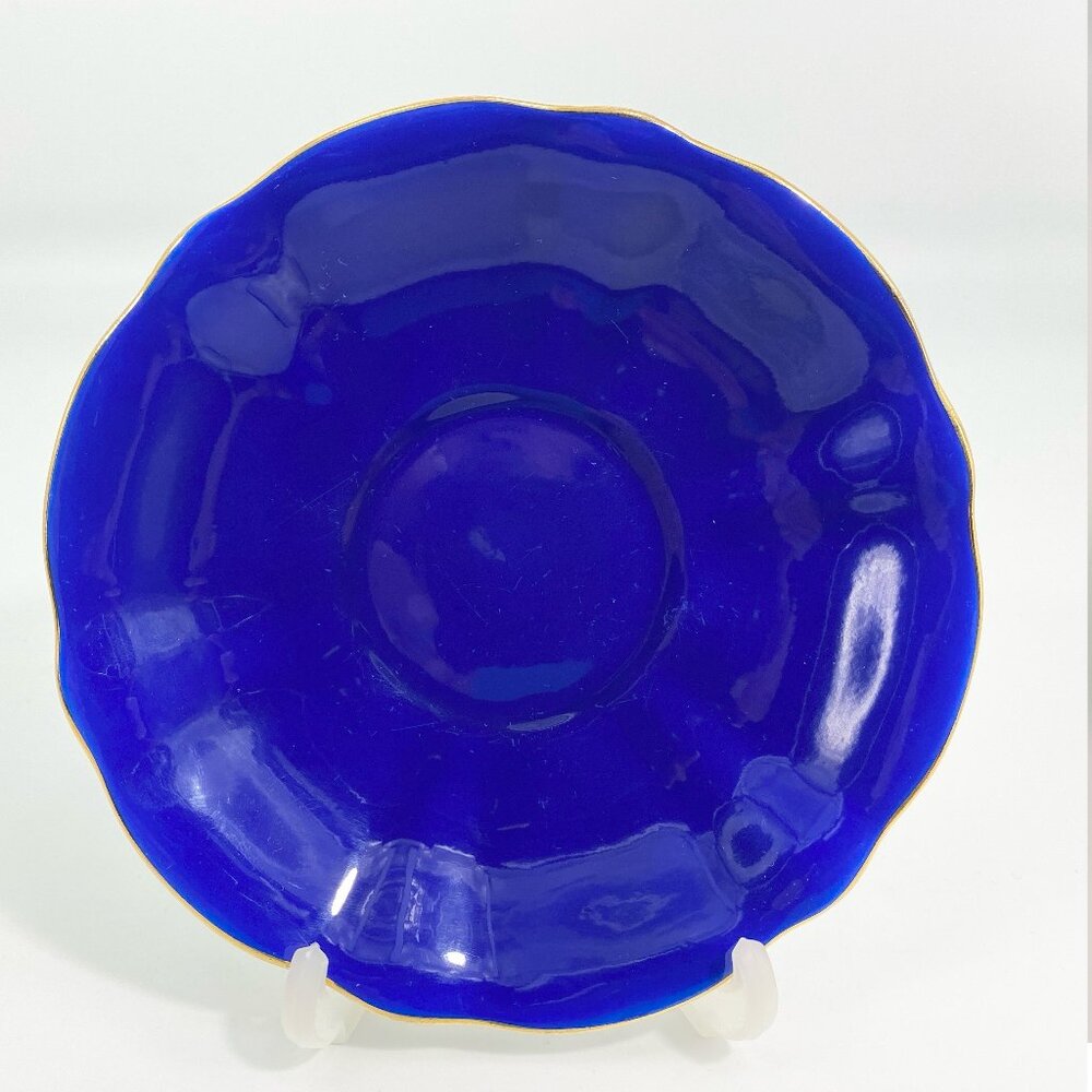 Queen Anne England-Cobalt Blue saucer.